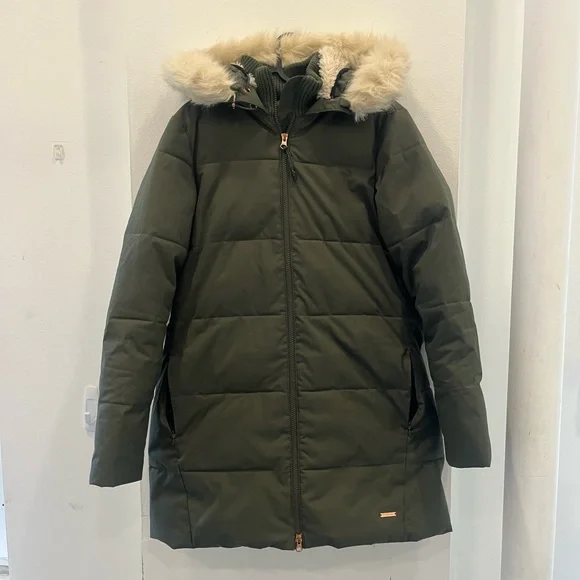 Sweaty Betty Olive Green Puffer Coat size small - Picture 5 of 9